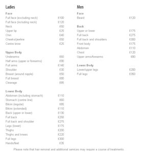 IPL Clinic Treatment Costs